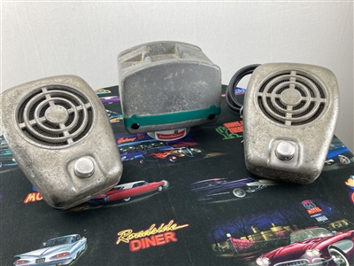 Restored Working 1948 Patina DITMCO Junior Drive-In Movie Speakers With Junction Box