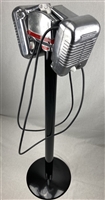 Mark II Drive-In Movie Speaker Set + Round Black Powder Coated Metal Pole & Base